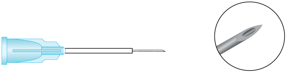 Suprachordial Injection Straight Cannula